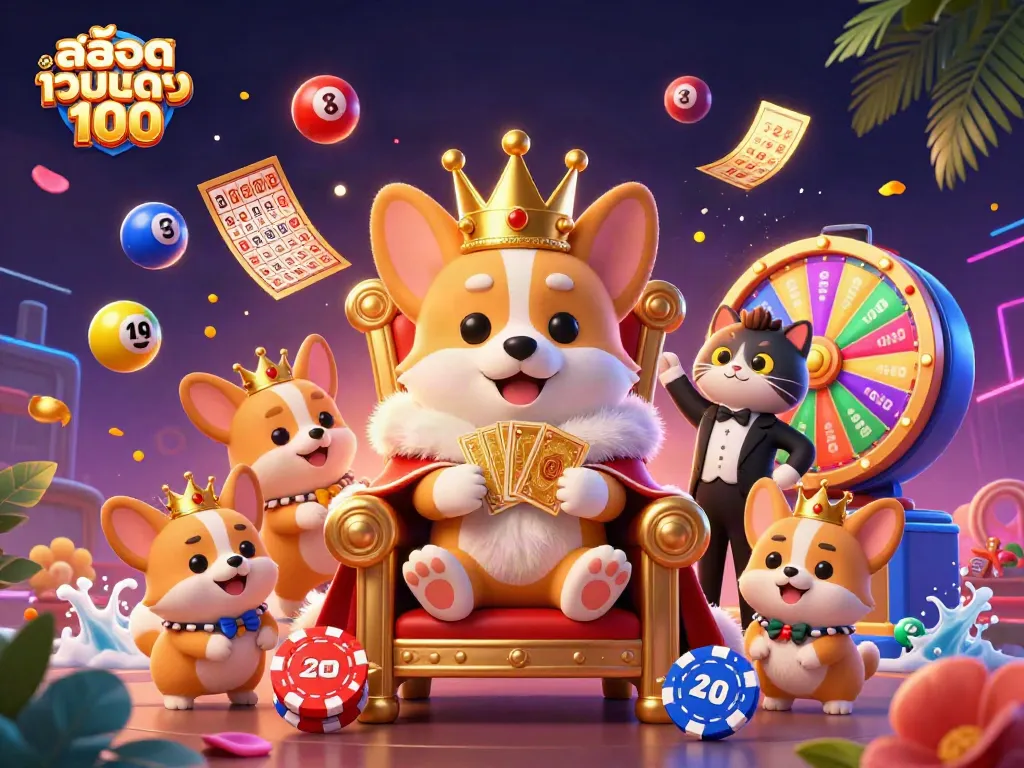 การเล่น สล็อตเว็บตรง100 ด้วยการ์ตูน 3D ของคอร์กี้ในบรรยากาศแบบคาสิโน