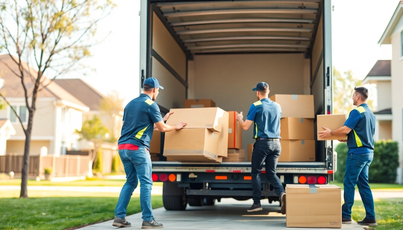 House removal companies assisting in a home move, showcasing teamwork and professionalism.