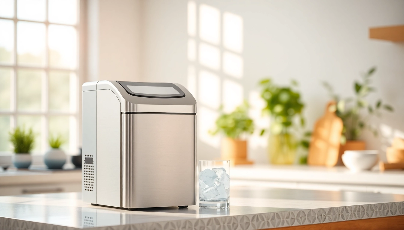 Discover an efficient and stylish affordable ice maker on a modern kitchen countertop.