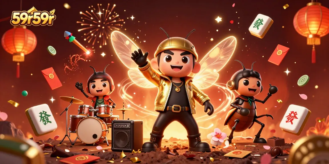 Vivencie a experiência de jogo em 59r59r com o rock star cigarra e seus amigos!