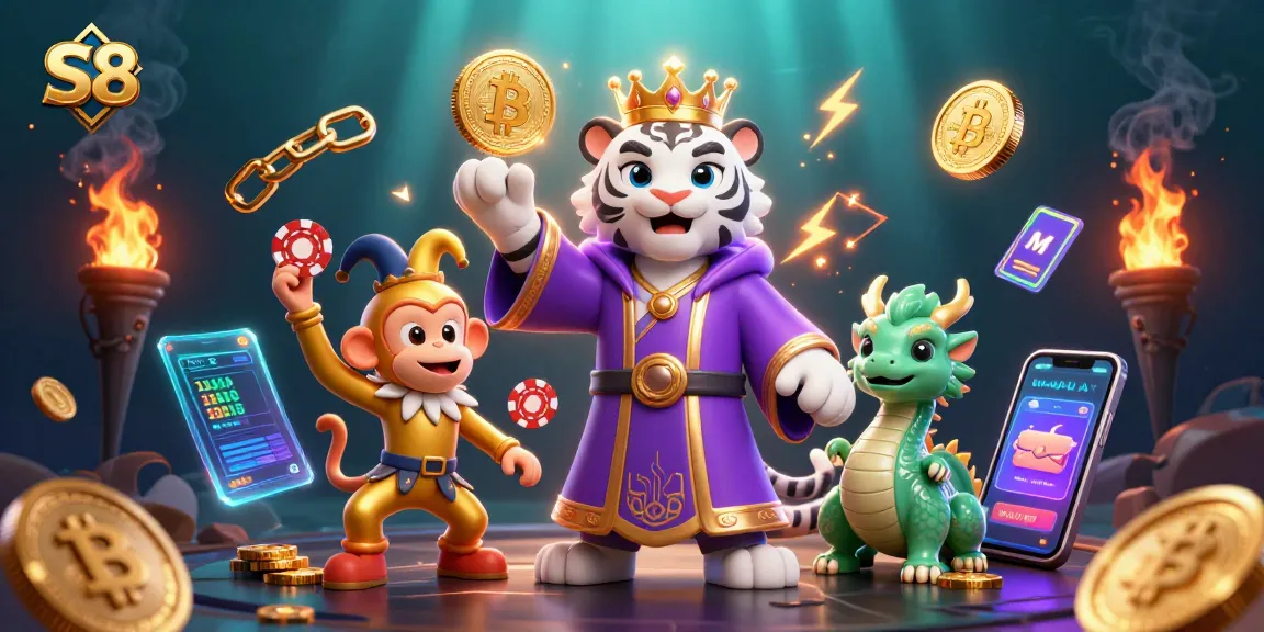 Experience immersive gaming with S8, vibrant characters engaged in exciting gambling action.