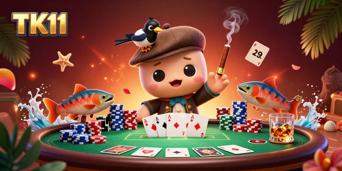 Engage in exciting gaming at TK11 Casino with charming characters and dynamic poker action.