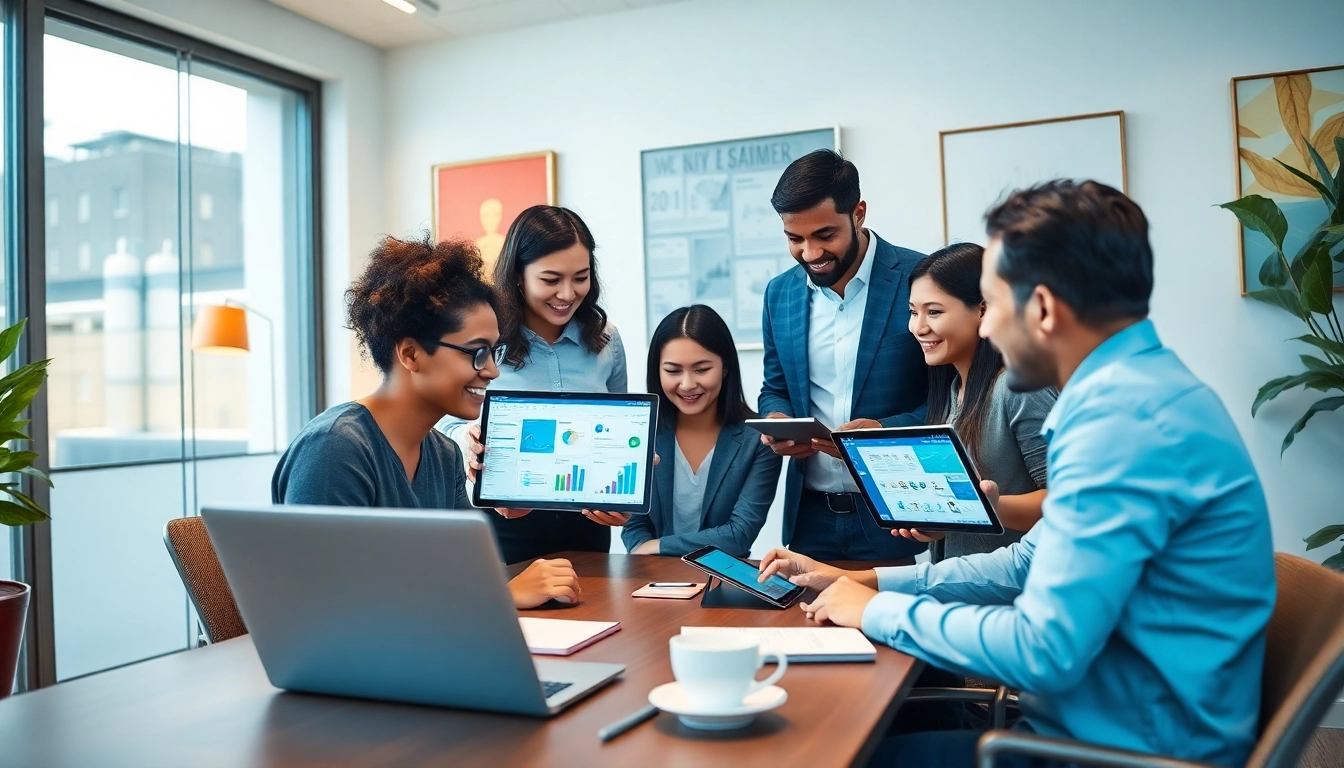 WPS官网's AI-powered office suite in a modern office setting, showcasing productivity.