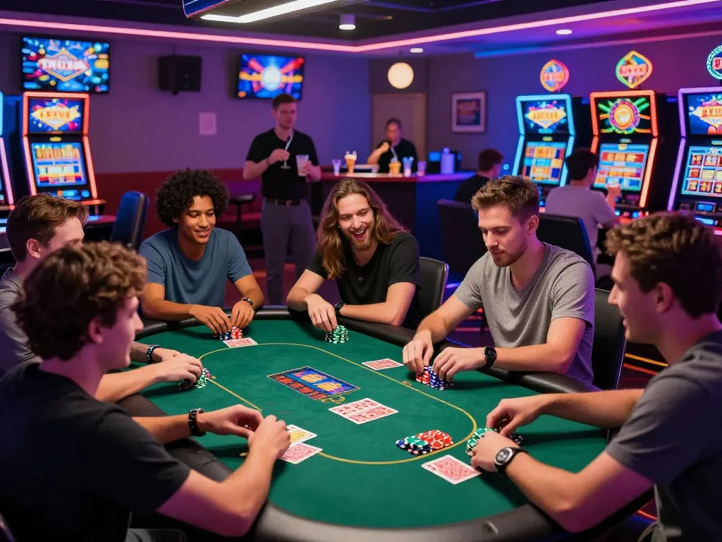 Exciting gaming scene featuring players engaging in B52 Club games, highlighting the experience of tải game b52 club.