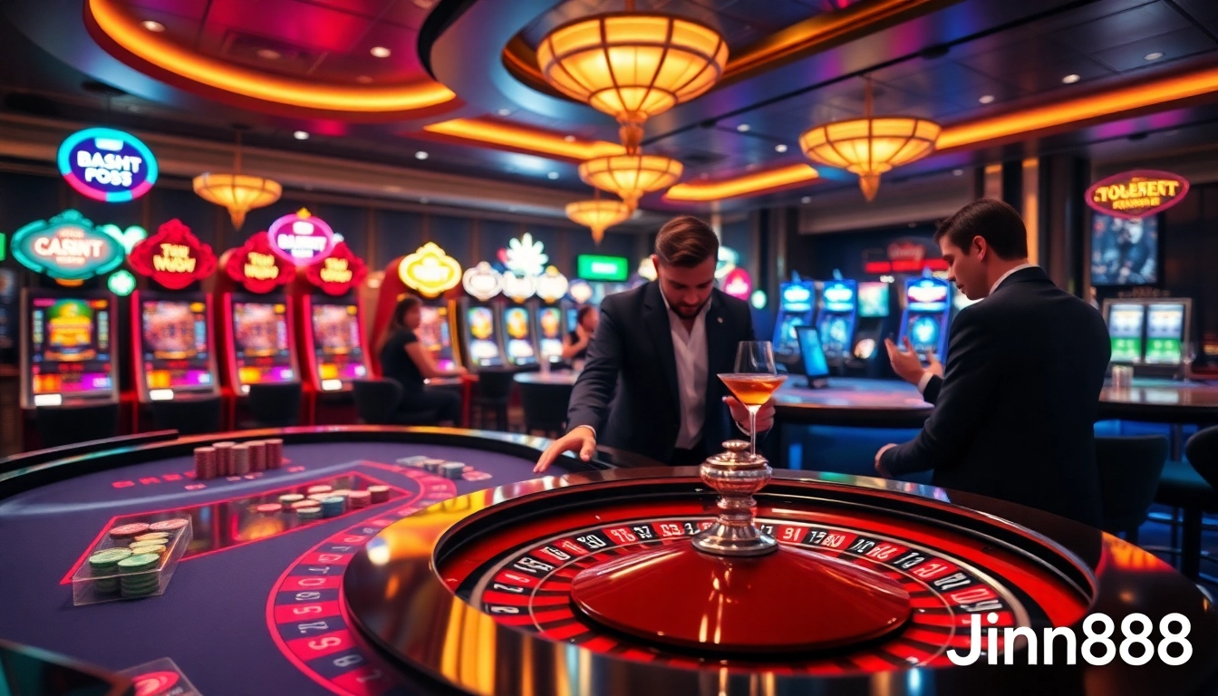 Experience high-stakes gambling at Jun88's vibrant casino with thrilling roulette and poker action.