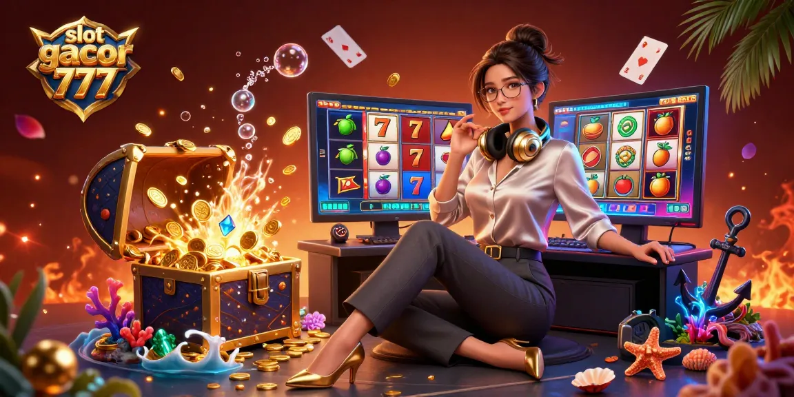 Experience the excitement of slot gacor 777 with vibrant visuals of winning chances and dynamic elements.