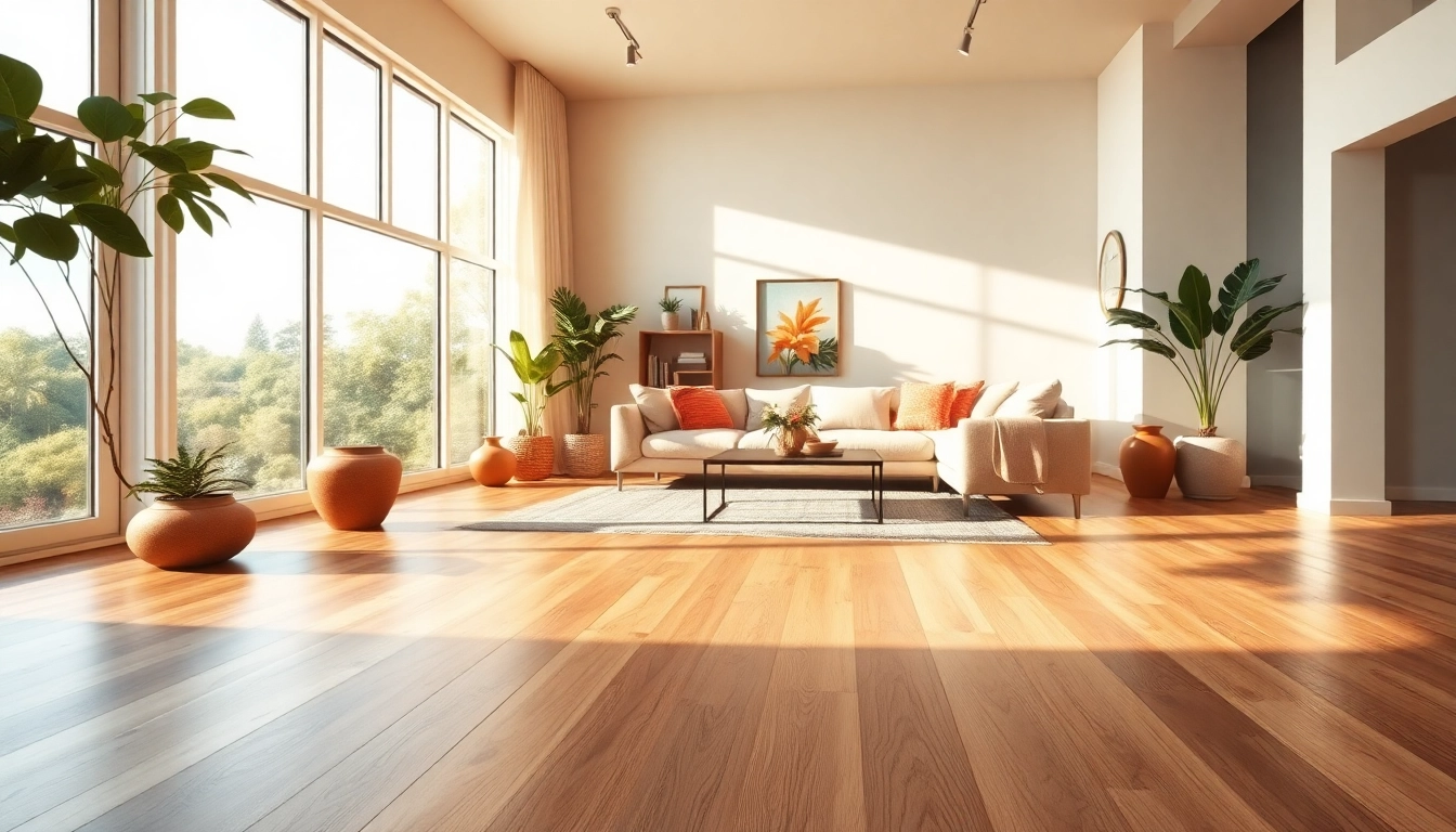 Transform your space with elegant vinyl flooring in a stylish modern living room setting.