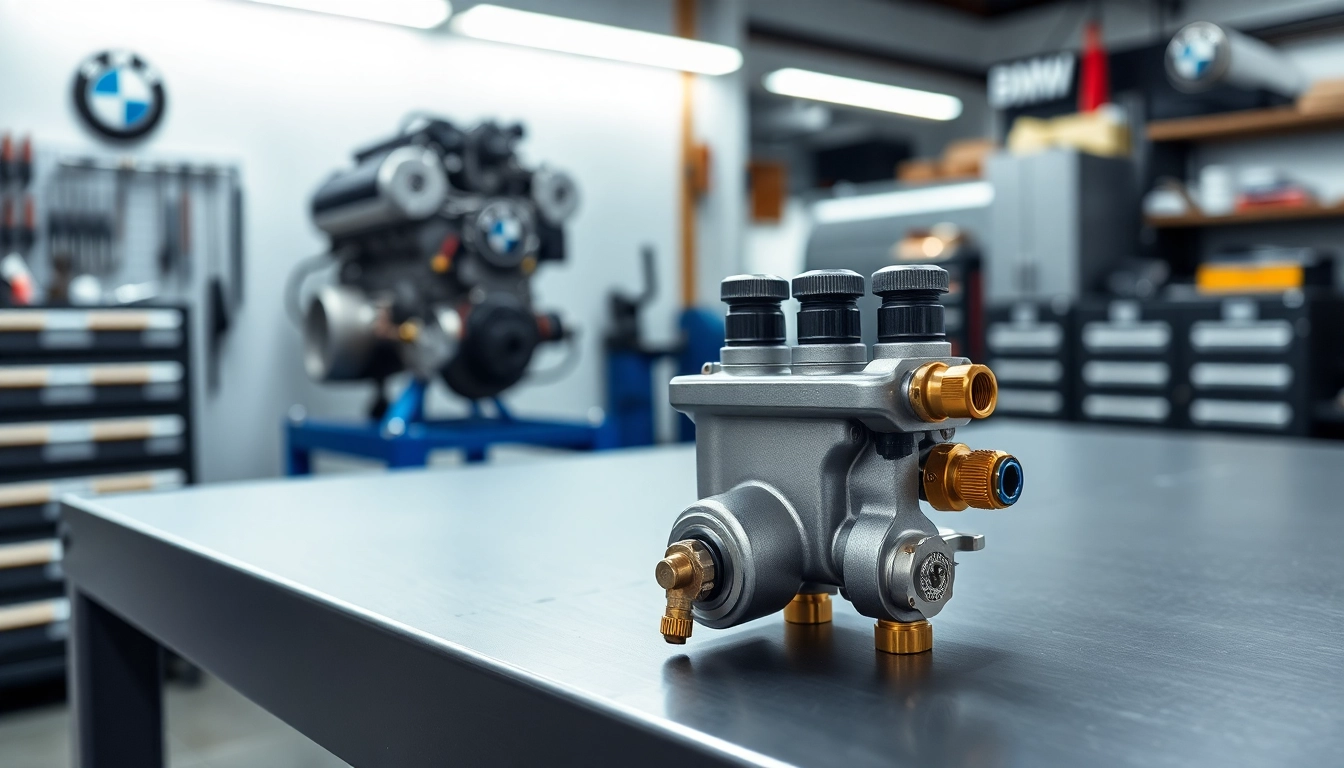 Showcasing the RVNG G8X S58 Port Injection Kit with detailed components and modern automotive setting.