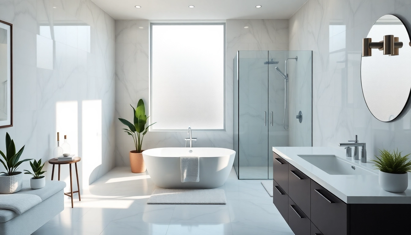 Transform your space with stylish bathroom renovations showcasing modern design elements.