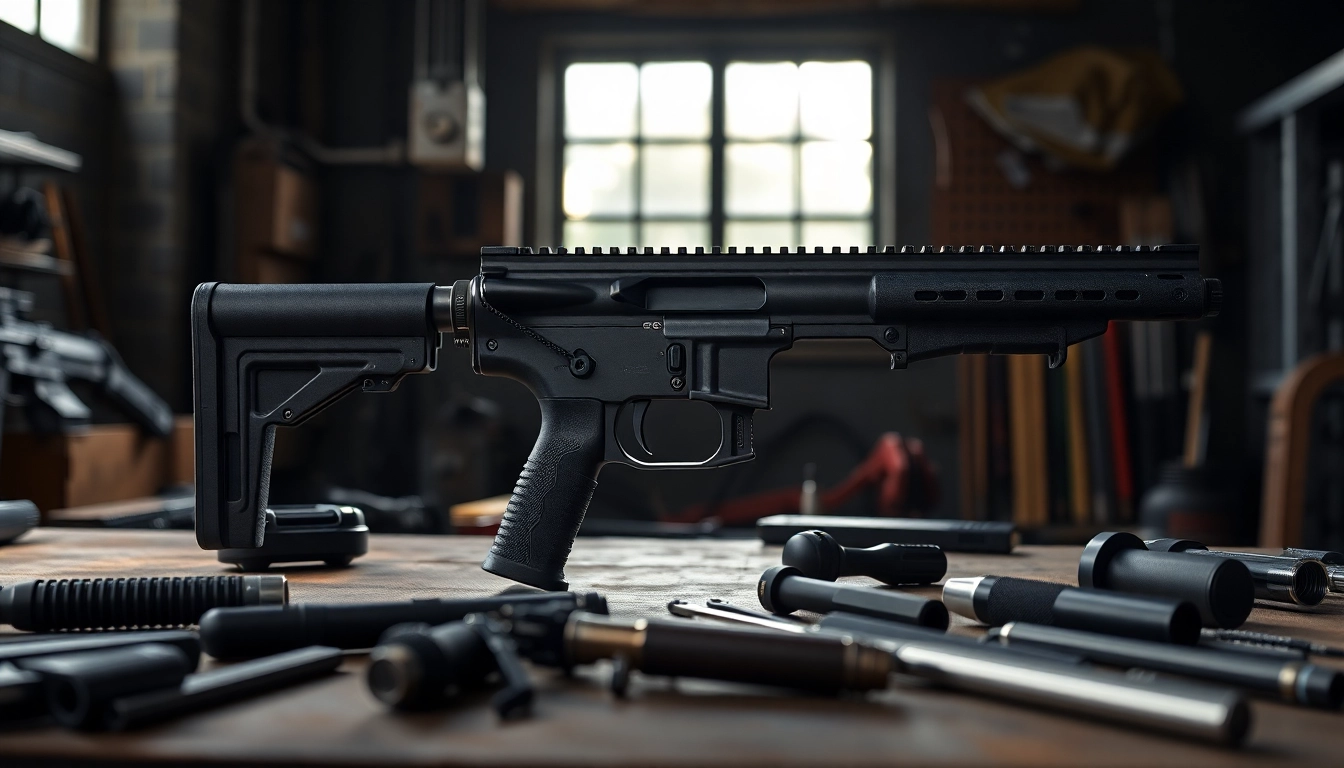 Assembling the p80 pf940v2 frame kit on a workbench, showcasing precision and craftsmanship.