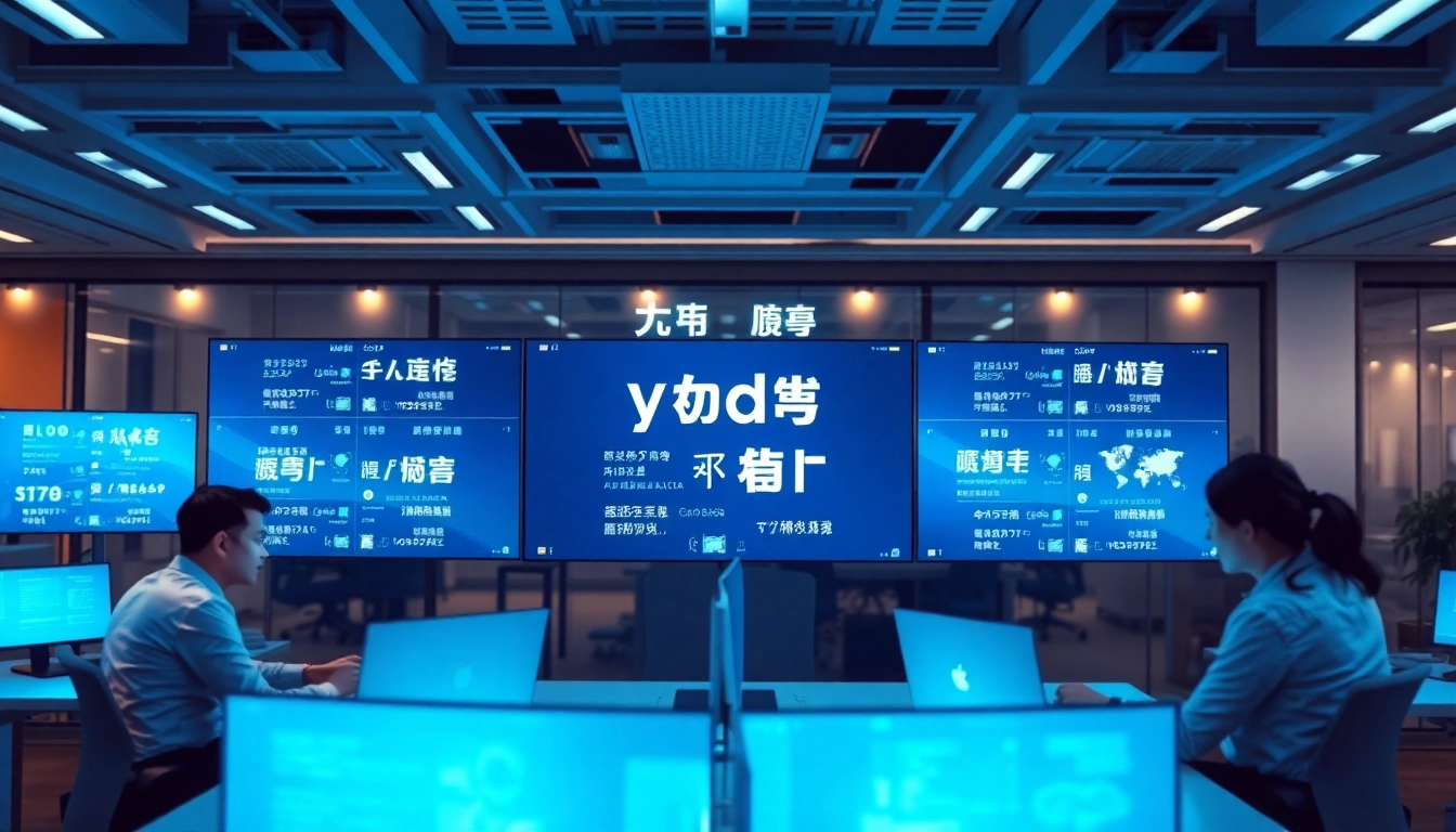 youdao翻译 interface showcasing modern translation technology in a collaborative office environment.