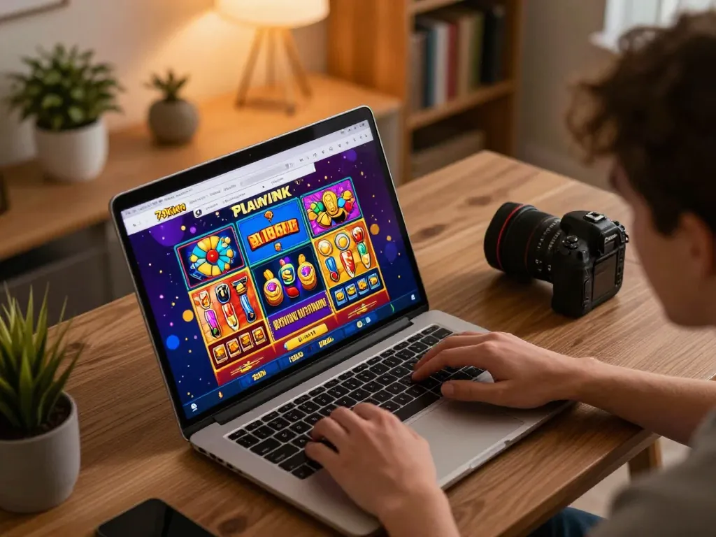 Play online games on Website 79king from a comfortable home gaming setup with vibrant graphics.