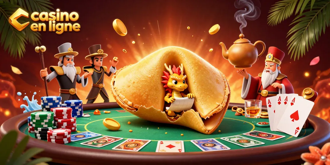Découvrez l'univers du casino en ligne avec cette illustration captivante des jeux et de l'aventure.