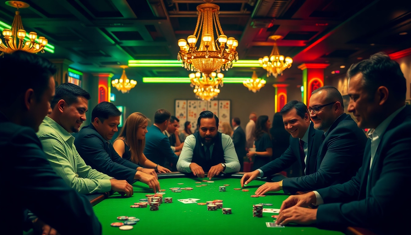 Menang besar di obraltoto dengan poker dan chip yang bersinar di kasino.