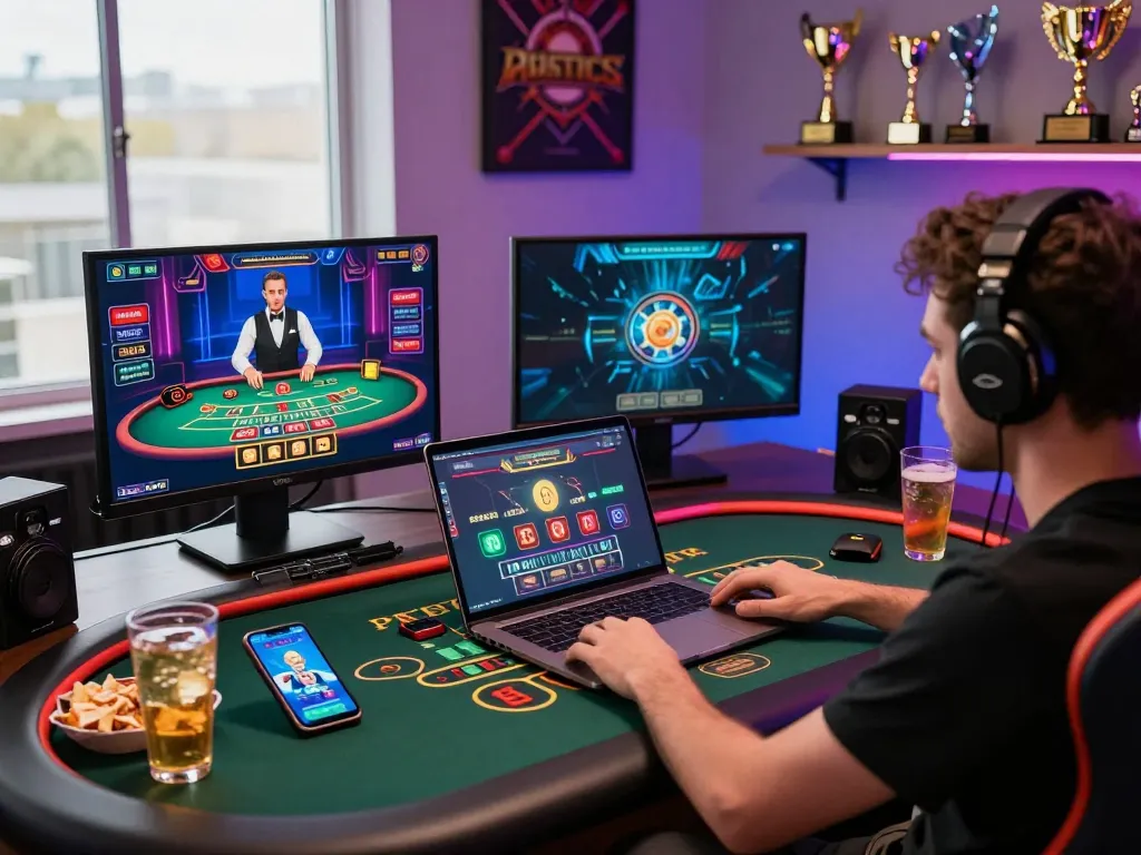 Immersive baccarat game scene showing engaging gameplay on a baccarat site with vibrant decor and interactive elements