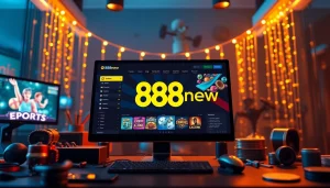 Engaging view of the 888new online gambling platform showcasing diverse gaming options and a user-friendly interface.