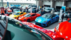 Experience the vibrant auto cars show featuring diverse vehicle displays and enthusiastic attendees.