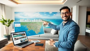 Highlighting a stunning pattaya property through the expertise of a professional real estate agent in an inviting office.