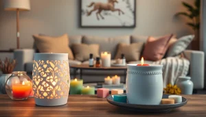Experience the warmth and design of https://www.scentswarmers.com with a beautifully styled wax warmer scene.