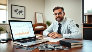 카드깡 관련 정보 제공을 위한 금융 전문가가 사무실에서 설명하는 모습