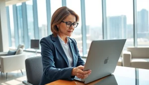 Reviewing financial insights at https://valuesfirst.com with professionalism and clarity in a modern office.