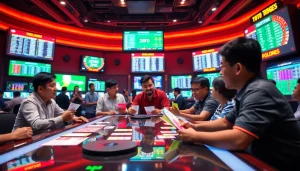 Permainan toto togel yang seru dengan pemain bersemangat dan taruhan aktif.