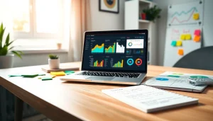 Analyze data trends on https://whatalker.com with a vibrant digital marketing workspace.