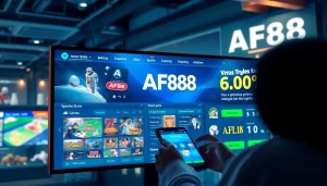 Experience the vibrant AF88 online gaming platform showcasing diverse betting options and promotions.