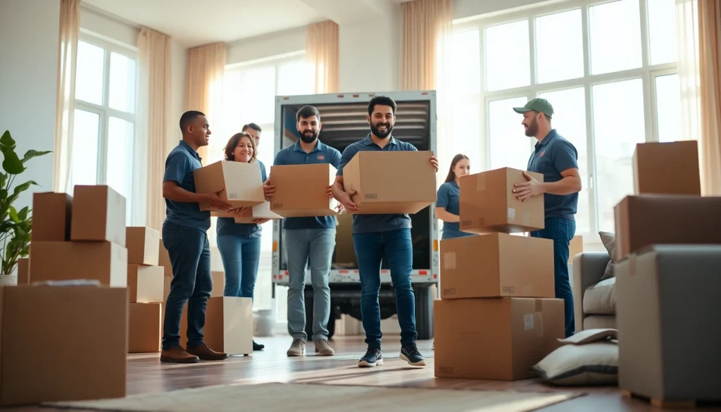 Efficient team providing Toronto moving services in a bright, welcoming home environment.