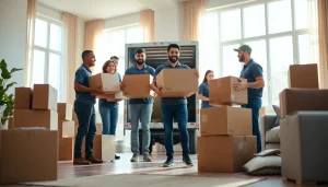 Efficient team providing Toronto moving services in a bright, welcoming home environment.