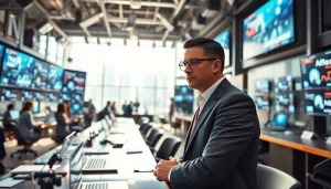 Capture the essence of journalism at https://newsharbor.com.ua with a professional journalist in a busy newsroom.