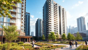 View modern condominium exterior at https://newdeveloperlaunch.sg, showcasing sleek architecture and vibrant surroundings.