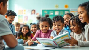 Our Children's Vision promoting health education with children in a colorful classroom environment.