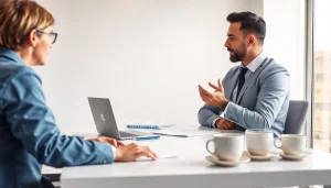 카드 현금화 전략에 대한 전문가의 상담 장면을 보여줍니다.