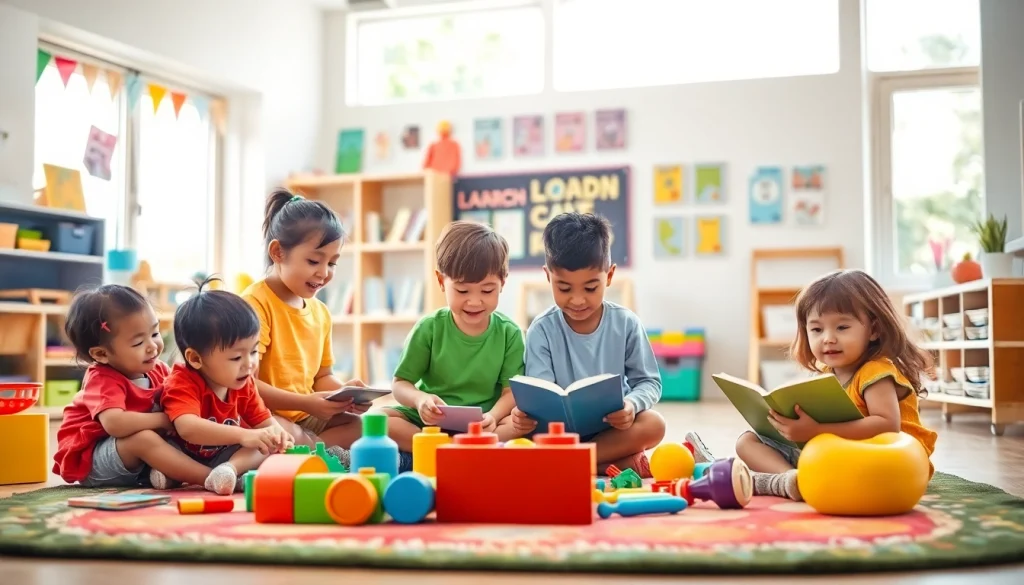 Engaging activities at https://juniorsjunction.com showcasing children learning in a vibrant classroom.