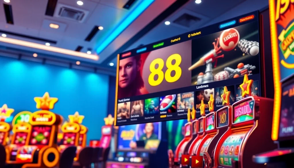 TV88's modern online gaming platform interface featuring a vibrant design and diverse game options.