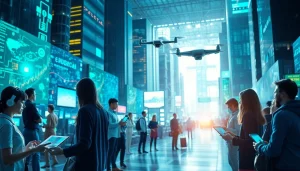 Engaging depiction of how https://mohamedmmblog.tech highlights smart technology in a futuristic society.