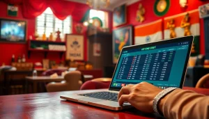 Engaging in sports betting in India with live odds displayed on a laptop.