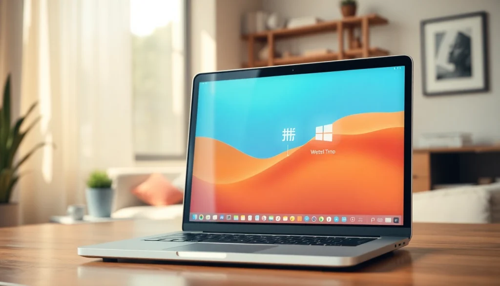 Showcase of 向日葵远程控制下载 on a laptop in a cozy home office setting.