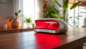 Experience wellness with red light therapy device from https://www.biolight.shop, featuring a sleek design.