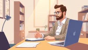 Traducteurs assermentés effectuant des traductions de documents juridiques dans un environnement professionnel.