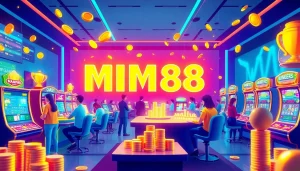 Engaging scene of MM88 online gaming platform showcasing vibrant games and user excitement.