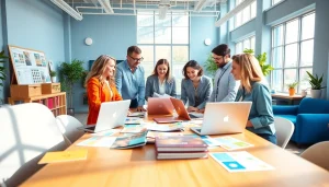 Engaging event planning session at https://tcspecialentertainment4u.com with vibrant colors and teamwork.