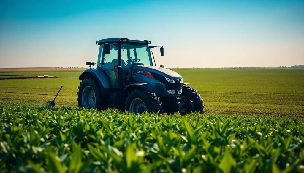 AF88 tractor enhancing productivity in a vibrant agricultural field with crops.
