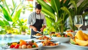 Experience a luxurious dining experience with a private chef Sint Maarten creating gourmet dishes.