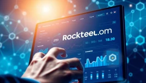 Engage with innovative features of Rocktoken.com on a digital asset platform interface.