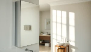 sonni Spiegelschrank mit eleganten Beleuchtungselementen für modernes Badezimmer design