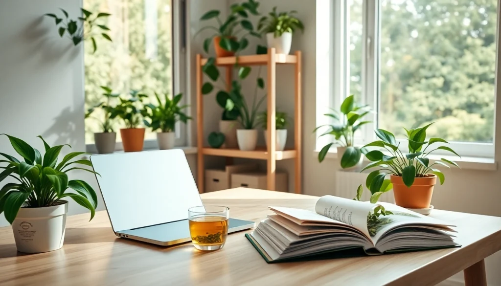 Enhancing wellness with a peaceful home office setting from https://healthyvix.com.