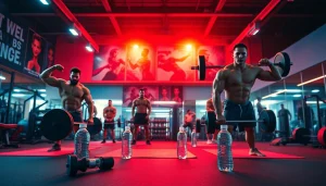 Bodybuilders showcasing their strength in an intense gym session, highlighting the keyword 888new.