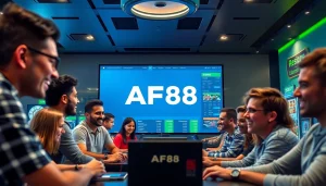 AF88 online gaming platform showcasing active players and USDT transactions.